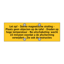 Let op! - Sterke magnetische straling - Plaats geen /.../