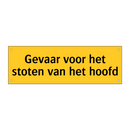Gevaar voor het stoten van het hoofd