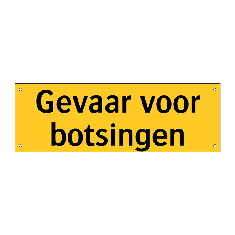 Gevaar voor botsingen