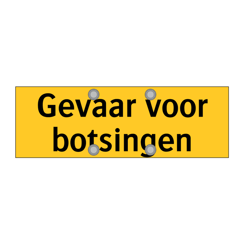 Gevaar voor botsingen