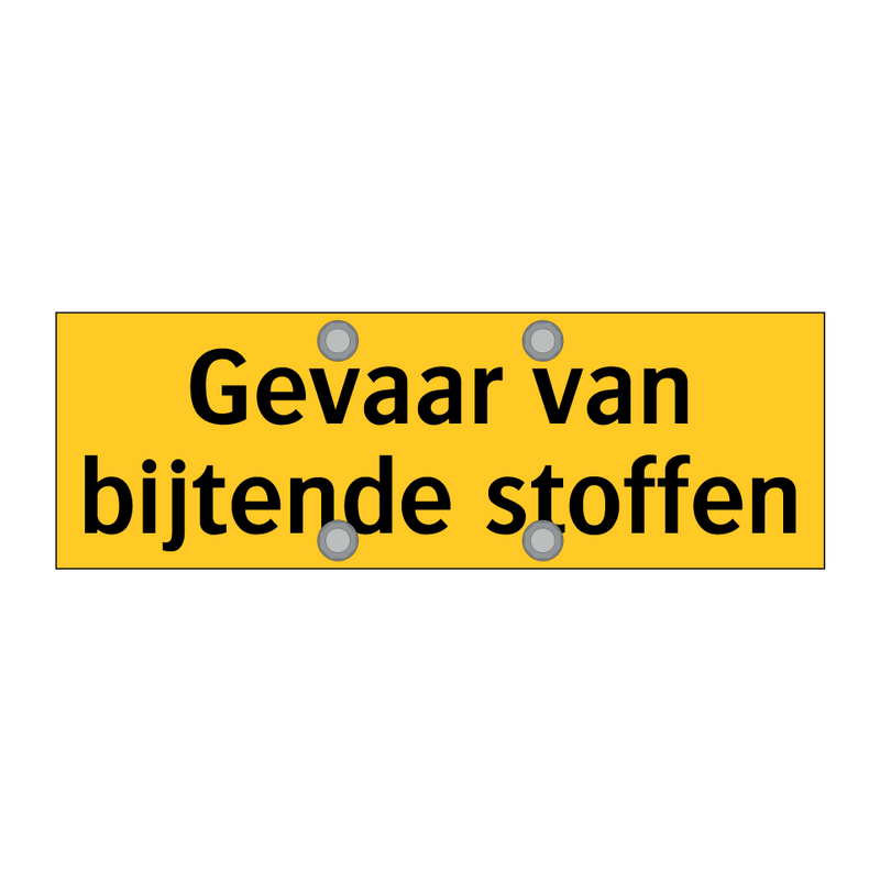 Gevaar van bijtende stoffen