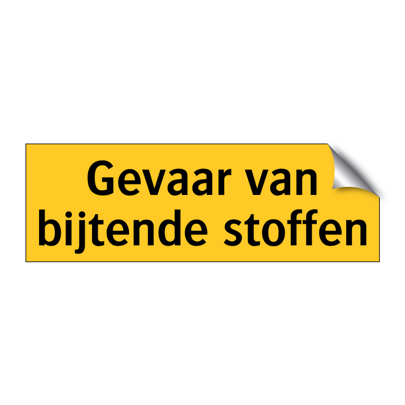 Gevaar van bijtende stoffen