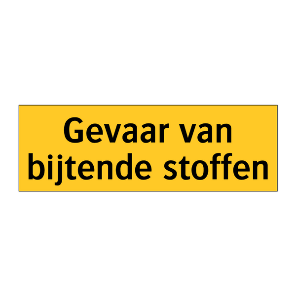 Gevaar van bijtende stoffen