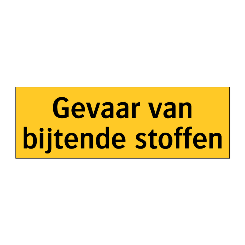 Gevaar van bijtende stoffen